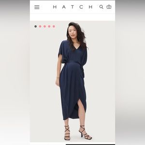 HATCH Collection Navy Riviera Dress O/S Maternity